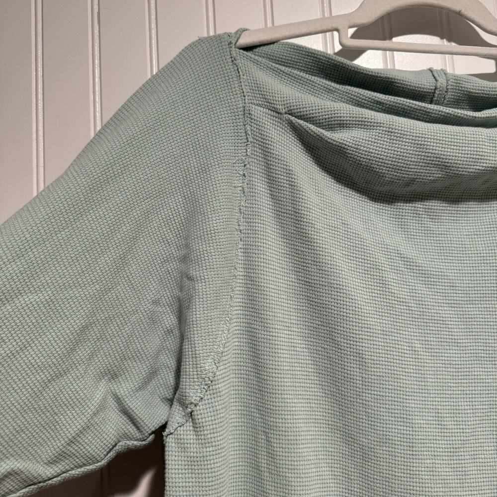 Free People We The Free Aqua Blue Thermal Top Size XS - Picture 3 of 5